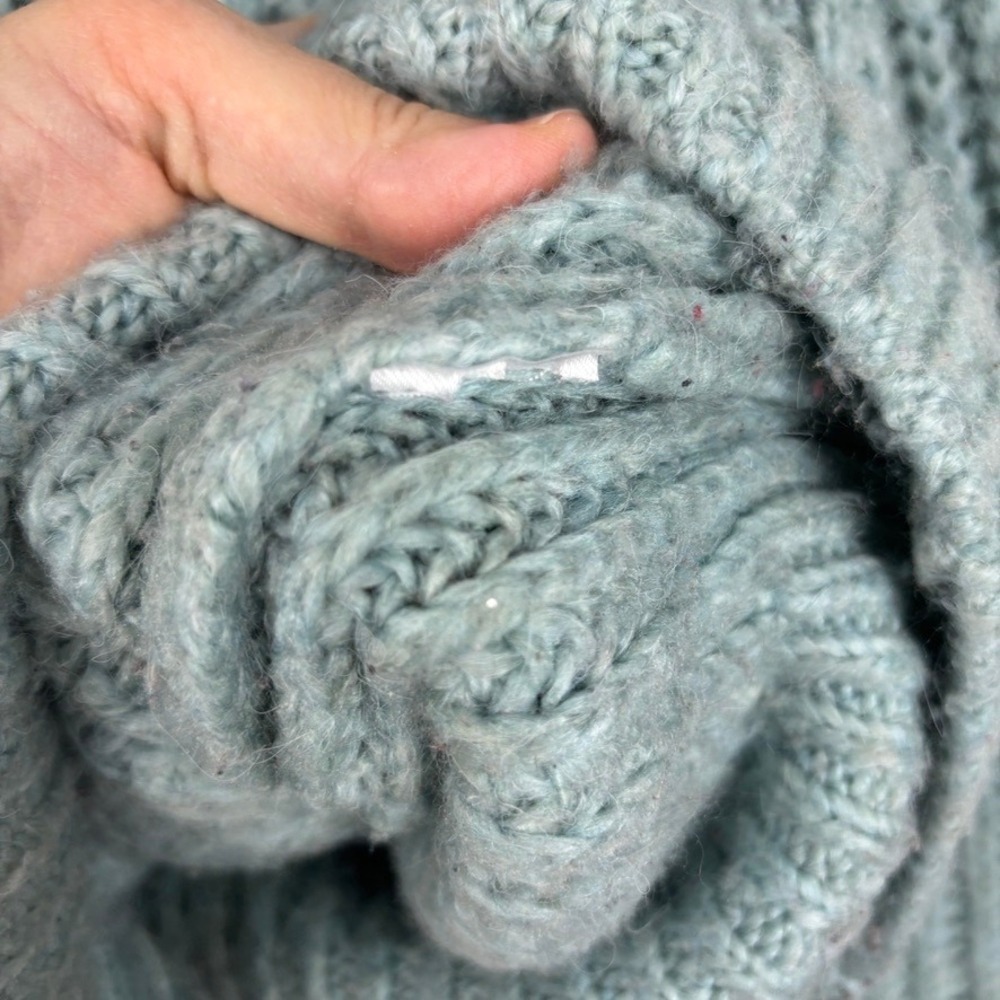 ZARA Blue Jewel Button Chunky Slouchy Cardigan Cropped Small oversized cropped - Picture 10 of 10